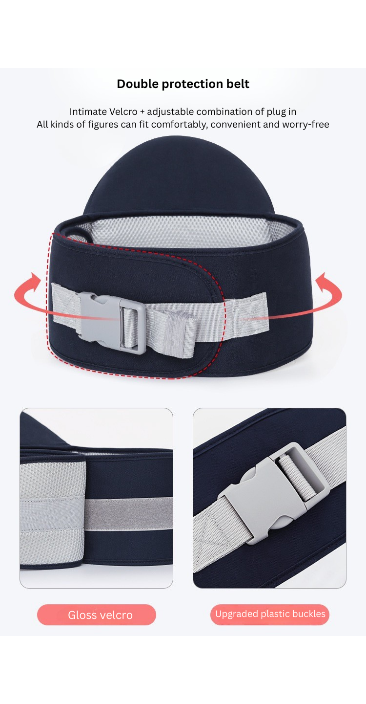 2-in-1 Baby Carrier with Waist Stool – Ergonomic Hip Seat Carrier for 0–3 Years thumbnail