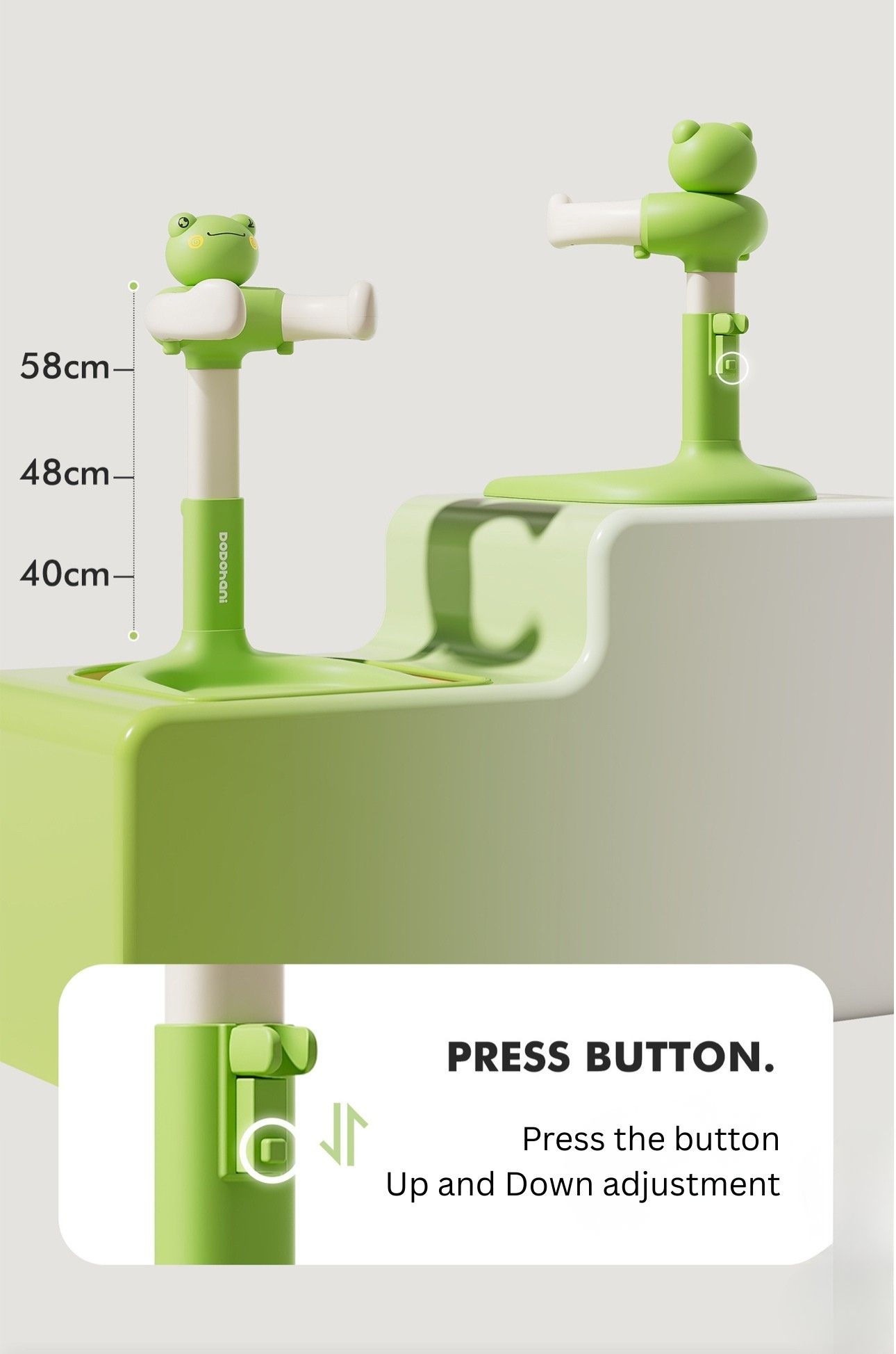 Baby Bath Stand | Adjustable Height & Armrest | Anti-Slip & Stable Base | Antibacterial | 6 Months+ thumbnail