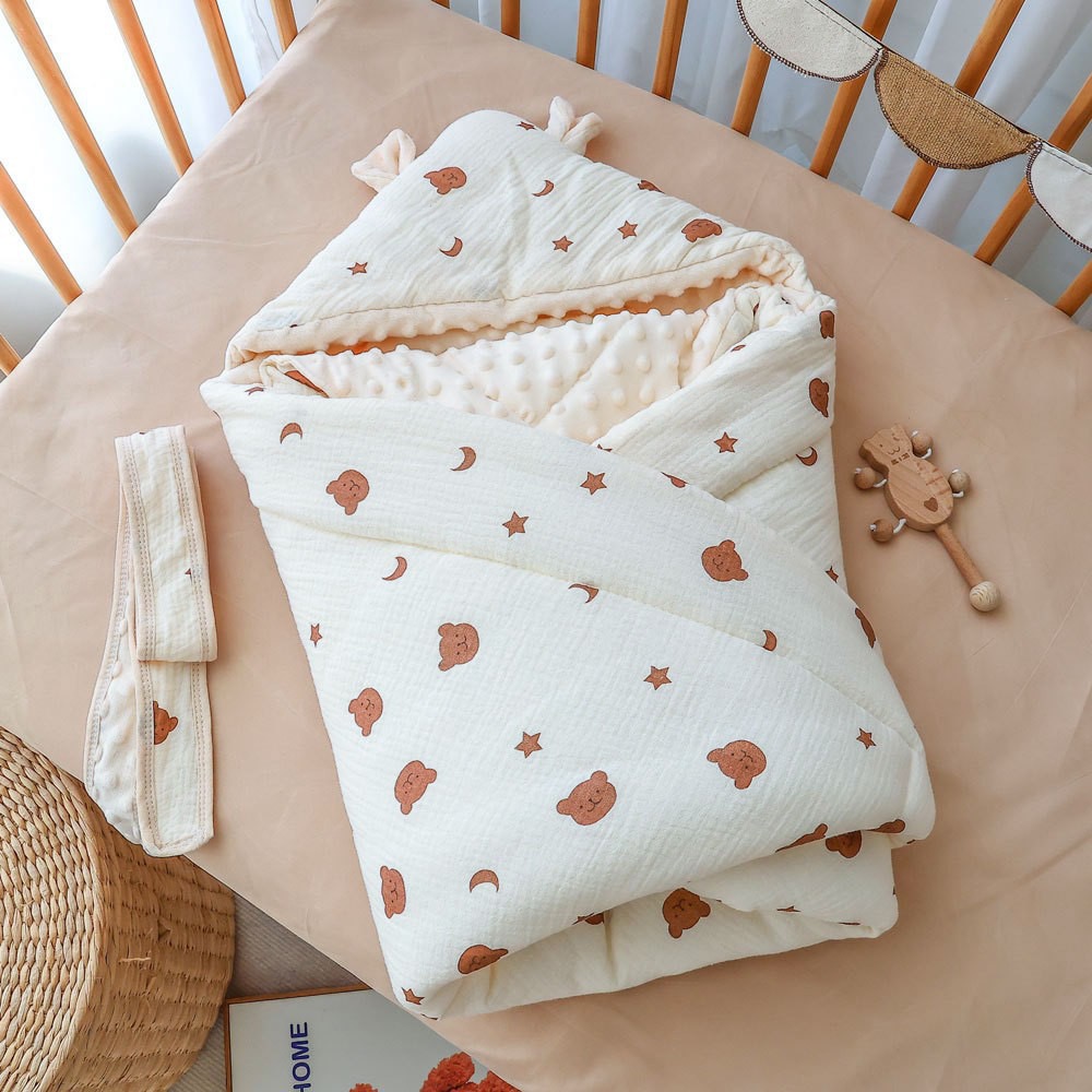 Baby Cotton Swaddle Double Layer - Soft, Comfortable & Extra Cozy