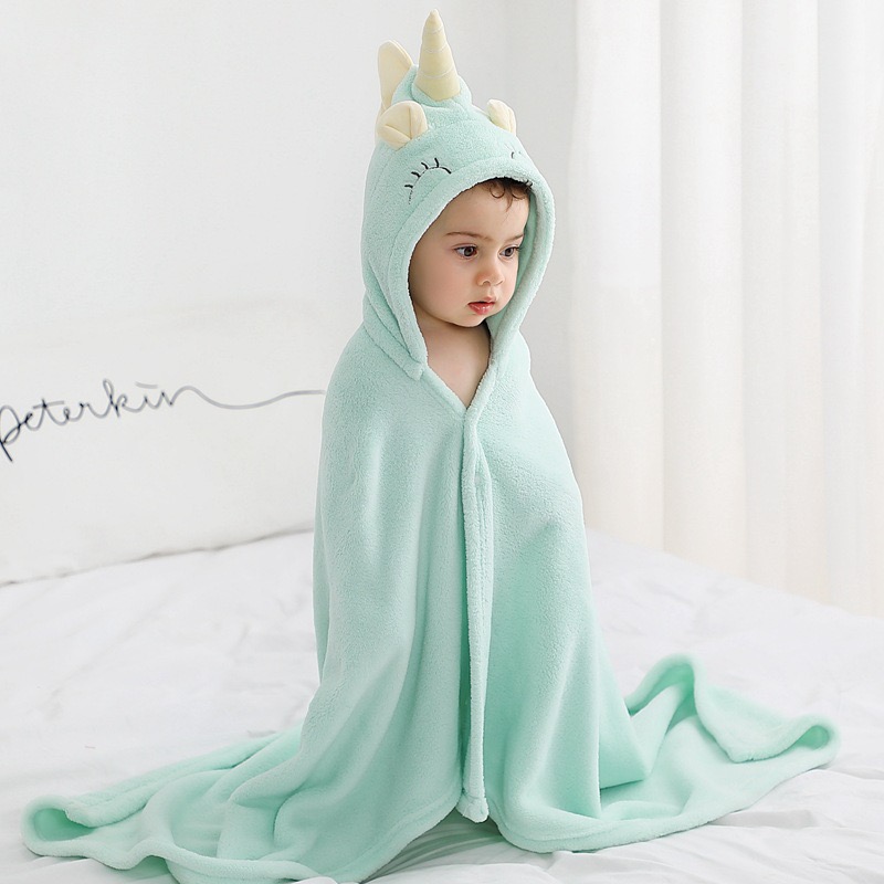 Baby Towel Hooded Elephant & Unicorn Design | Soft & Absorbent Bath Towel for Newborn | Elephant & Unicorn Designs | 0–36 Months thumbnail