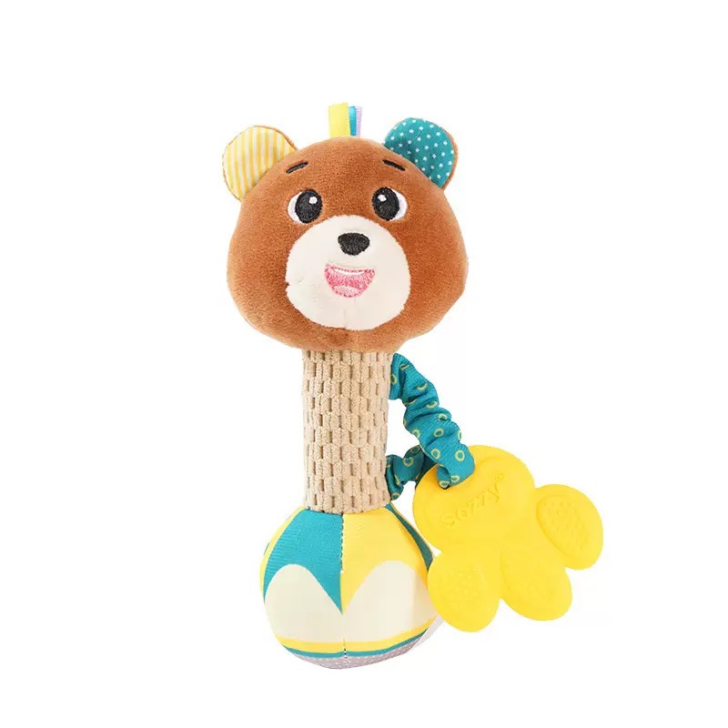 Baby Rattle Toy Set for 0–6 Months | Soft Plush Animal Hand Grip Rattles | Crinkle & Squeaky Sensory Toys for Newborn Infants thumbnail