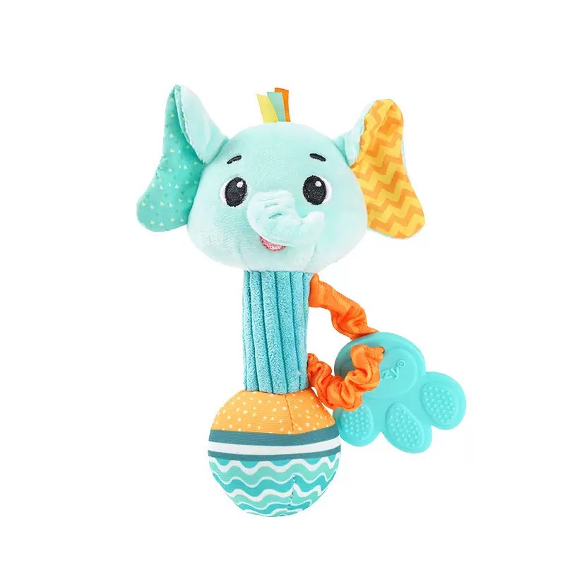 Baby Rattle Toy Set for 0–6 Months | Soft Plush Animal Hand Grip Rattles | Crinkle & Squeaky Sensory Toys for Newborn Infants thumbnail