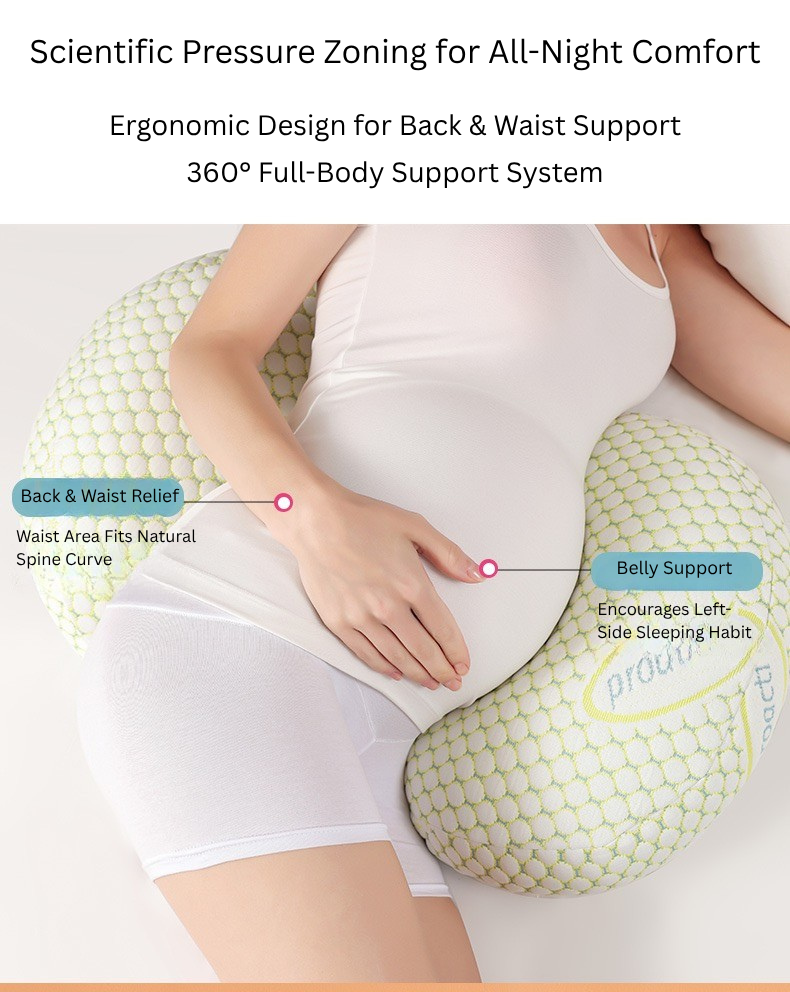 Pregnancy U-Shaped Maternity Pillow with Adjustable Filling | 360° Full Body Support Pillow for Pregnant Women | Back, Waist & Belly Support Nursing Pillow thumbnail