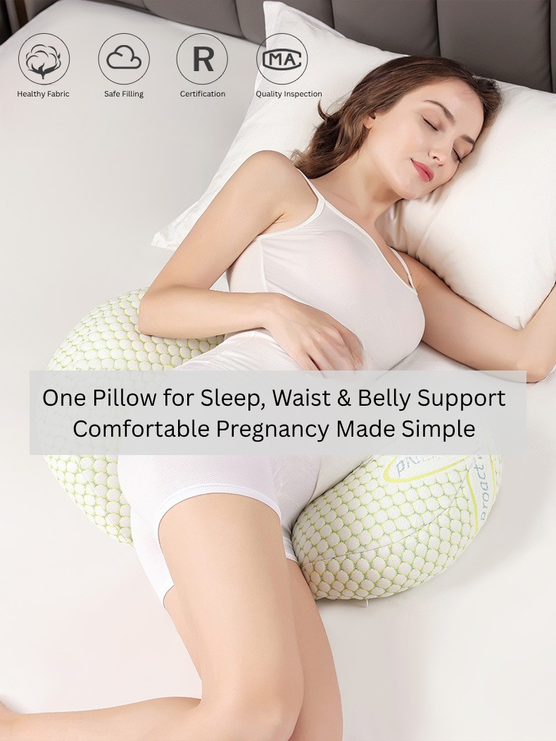Pregnancy U-Shaped Maternity Pillow with Adjustable Filling | 360° Full Body Support Pillow for Pregnant Women | Back, Waist & Belly Support Nursing Pillow