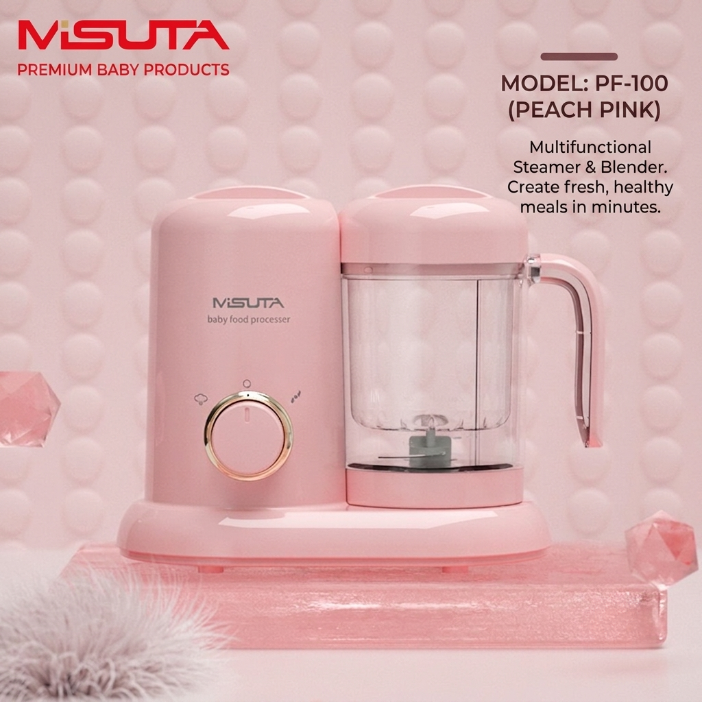 MISUTA Baby Food Processor | Steam & Blend Baby Food Maker | One-Touch Baby Food Steamer Blender | BPA-Free thumbnail
