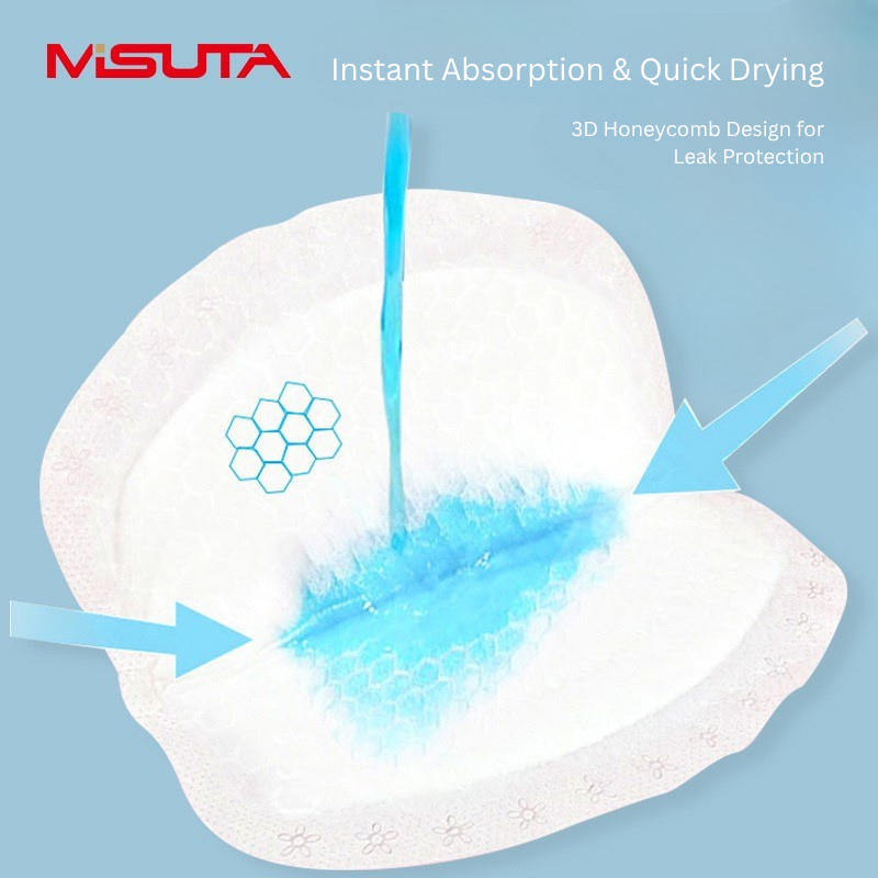 MISUTA Disposable Breast Pads | Ultra-Thin Nursing Pads for Breastfeeding Mothers | Leak-Proof & Highly Absorbent Breastfeeding Pads thumbnail