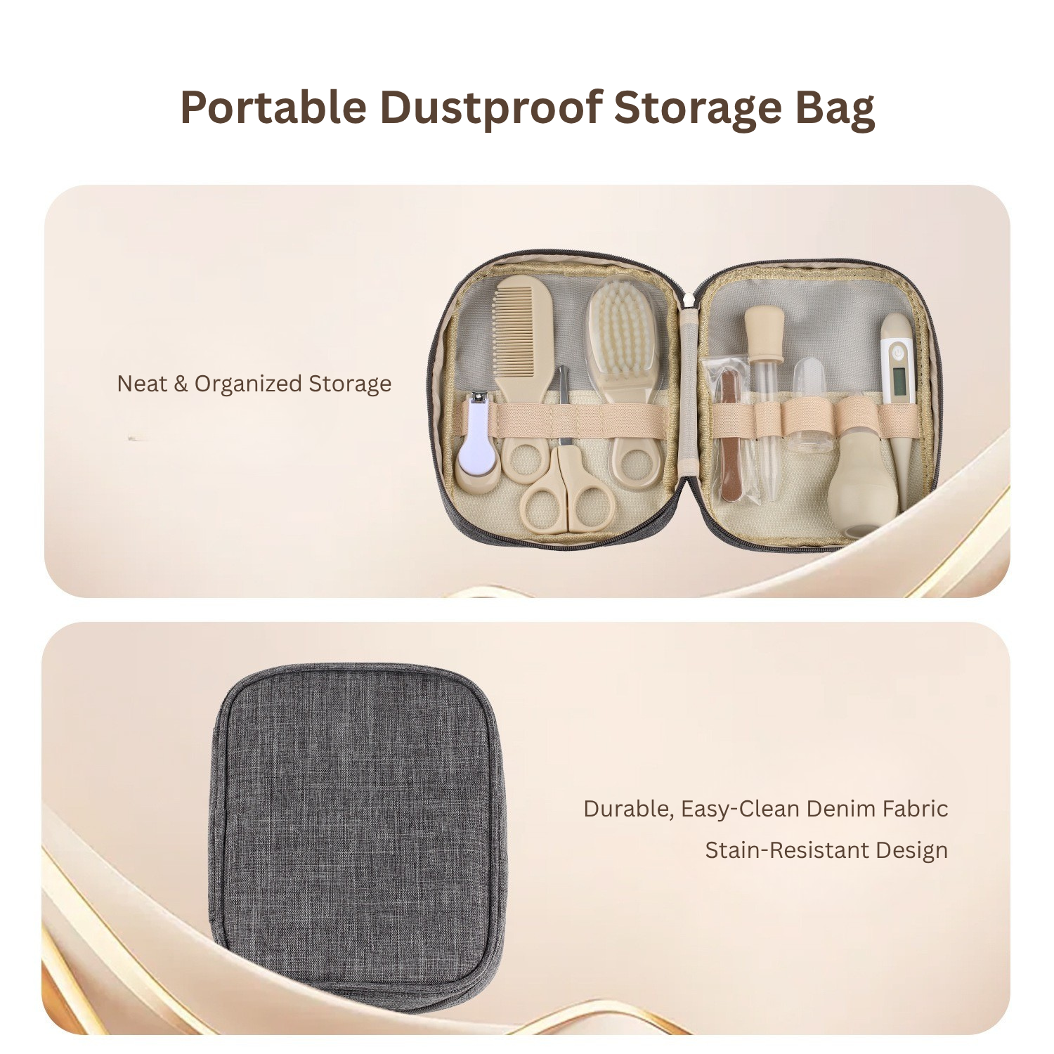 9 in 1 Baby Grooming & Hygiene Care Set with Storage Bag | Nail Clipper, Hair Care & Oral Care Kit for Newborn Baby 0–12 Years | Portable Baby Care Kit thumbnail