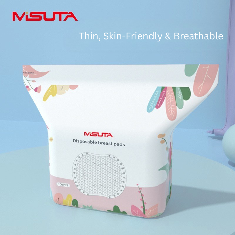 MISUTA Disposable Breast Pads | Ultra-Thin Nursing Pads for Breastfeeding Mothers | Leak-Proof & Highly Absorbent Breastfeeding Pads