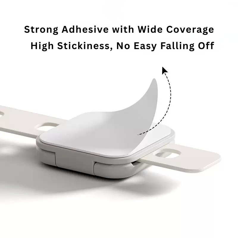 Baby Safety Lock Strap for Drawer & Cabinet | Adjustable Child Safety Lock with Strong Adhesive | No-Drill Multi-Purpose Baby Proof Lock (Crocodile Style) thumbnail