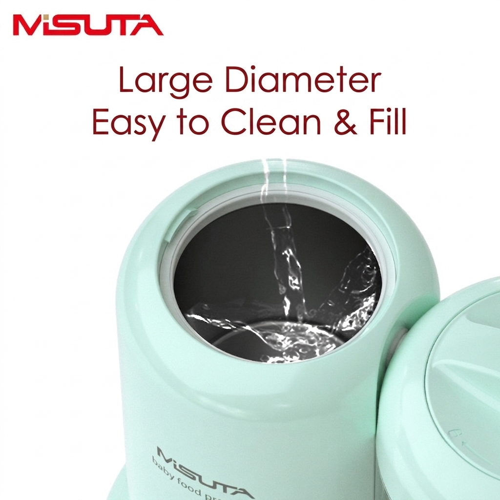 MISUTA Baby Food Processor | Steam & Blend Baby Food Maker | One-Touch Baby Food Steamer Blender | BPA-Free thumbnail