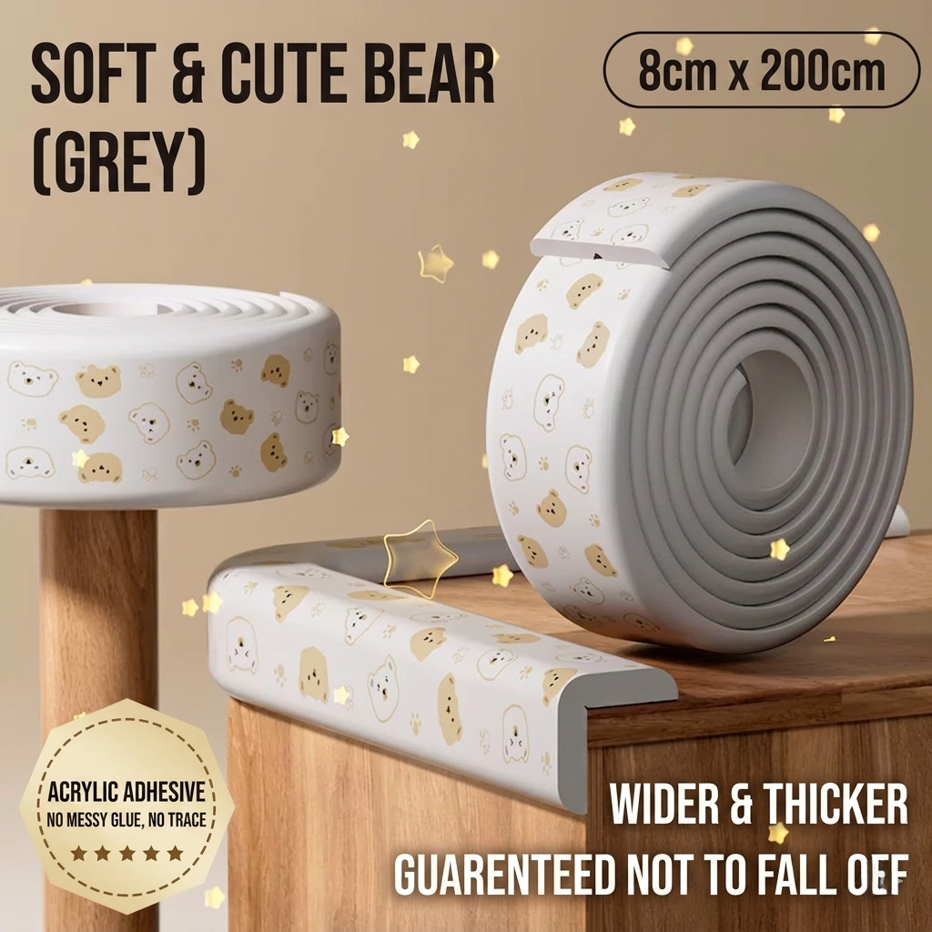 Baby Edge Protector Strip | Soft Anti-Collision Foam Edge Guard | Strong Adhesive Furniture Safety Cushion for Tables, Cabinets & Cribs thumbnail