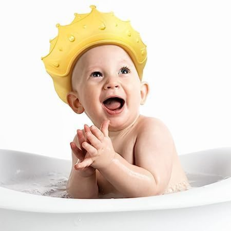 Baby Shower Cap | Adjustable Crown Shampoo Shower Cap | Waterproof Bath Hat for Babies & Toddlers thumbnail