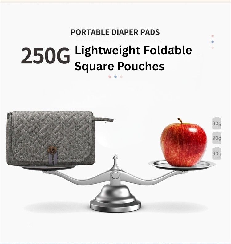 Portable Diaper Changing Pad with Storage Bag | Waterproof Foldable Baby Urine Pad | Class A Cotton Blend | Travel Changing Mat thumbnail