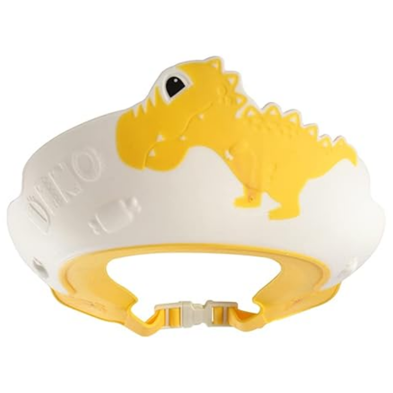 Baby Shower Cap | Adjustable Dinosaur Shampoo Shower Cap | Waterproof Bath Hat for Kids & Toddlers thumbnail