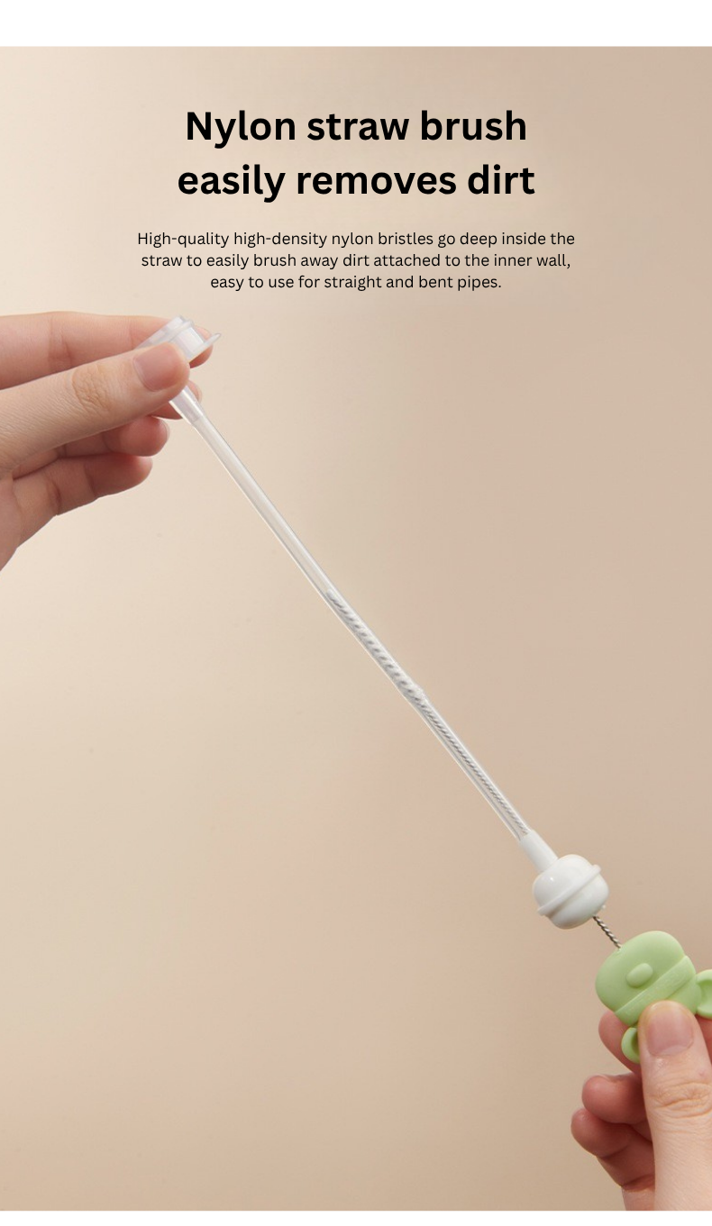 Baby Bottle Cleaning Brush Set with drying rack | 6 in 1 | Silicone Bottle & Nipple Brush Kit | Portable Travel Cleaning Kit with Soap Dispenser | BPA Free thumbnail