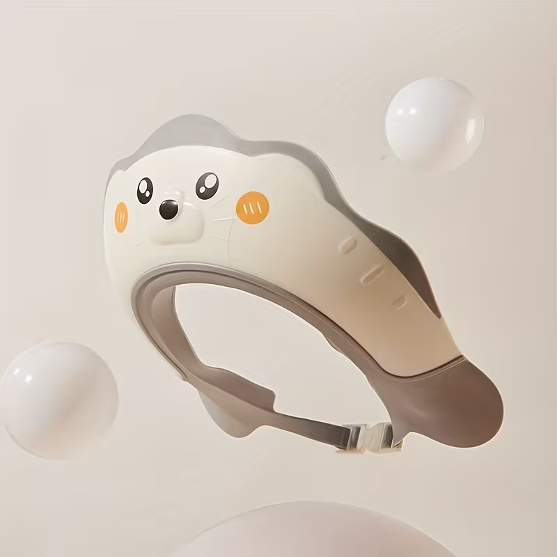 Baby Shampoo Shower Cap | Adjustable Cartoon Bath Cap | Eye & Ear Protection Hair Washing Hat | Soft PP+TPE | 6 Months+ thumbnail