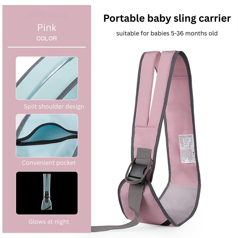Baby Carrier Portable Sling type | Foldable Oxford Cloth Hip Seat | Anti-Slip Surface | Reflective Shoulder Strap | 5–36 Months | 25kg Capacity thumbnail