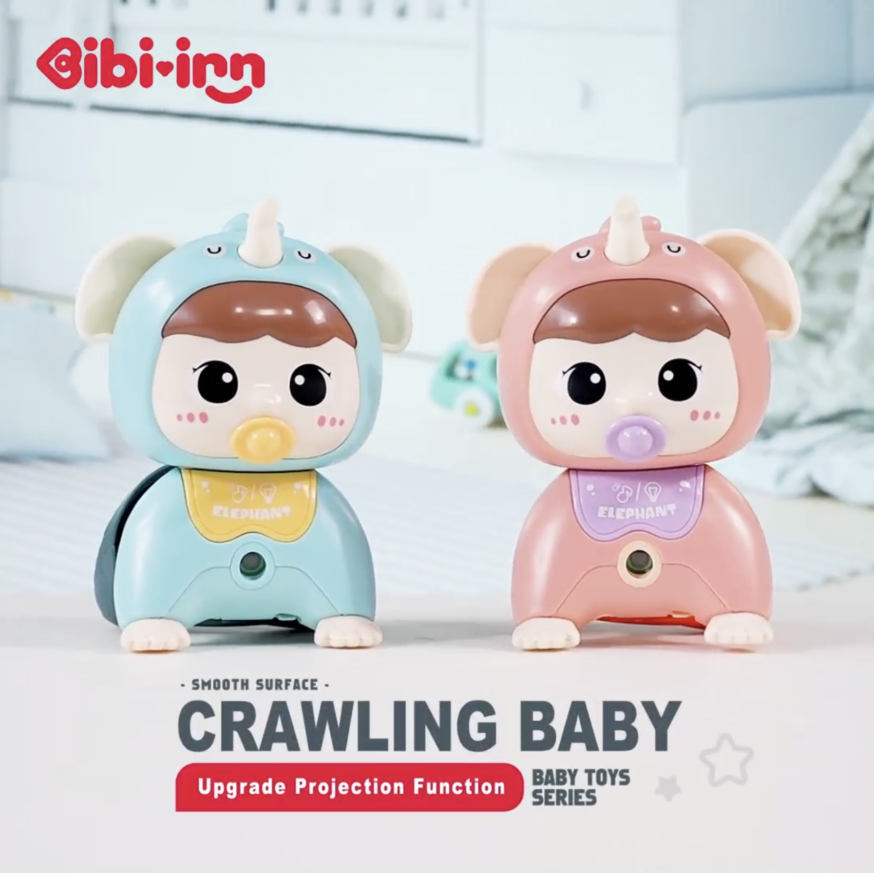 Newborn Crawling Baby Toy – 3-in-1 Musical Projection Crawling Toy with Lights & Music for Kids