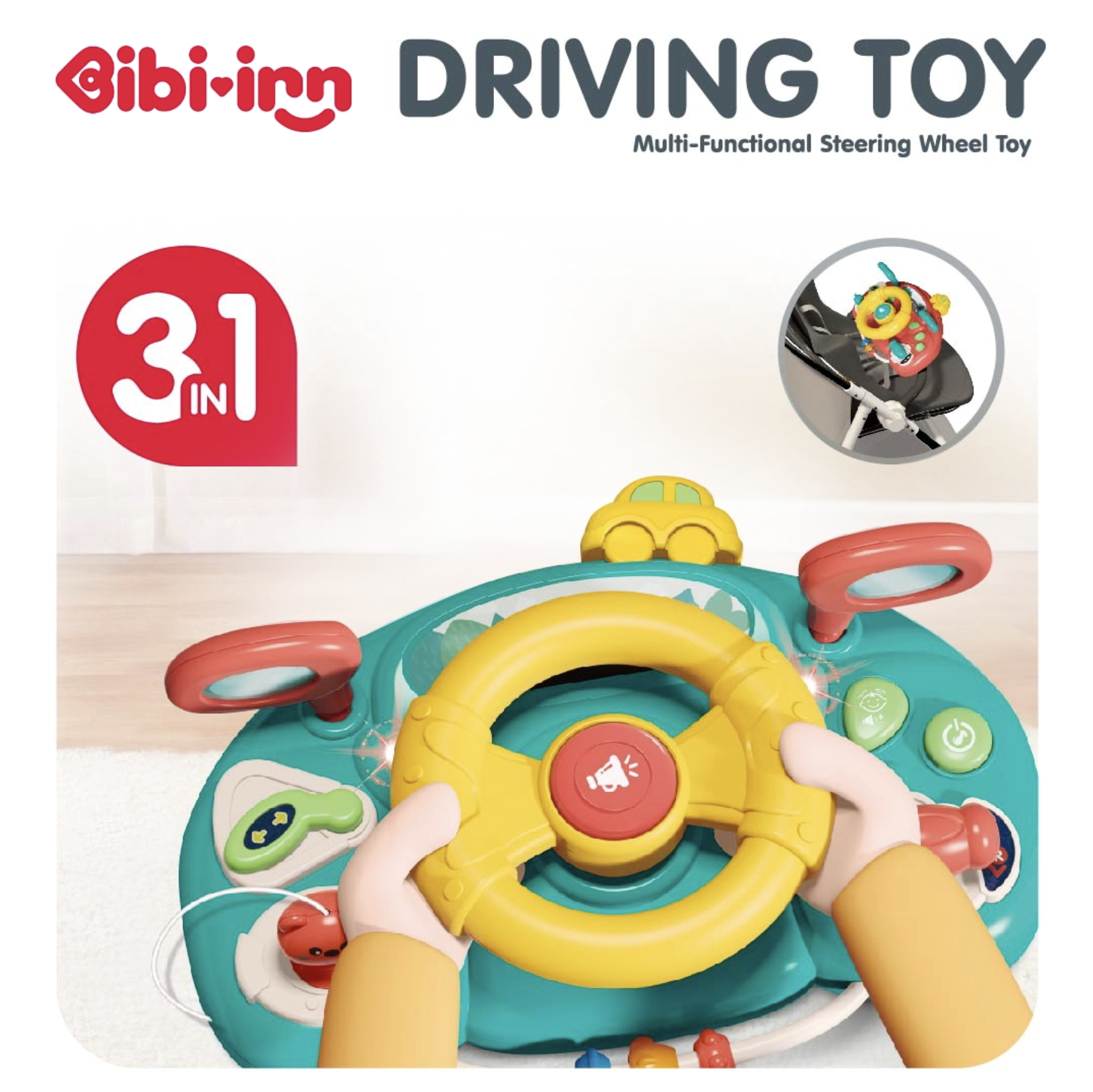 Driving Toy – Multi-Functional Steering Wheel Toy with Lights, Sounds & Music for Kids thumbnail