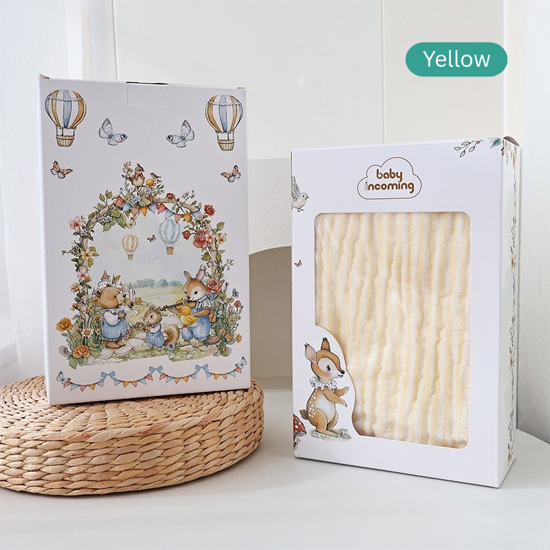 6-Layer Bamboo Cotton Baby Blanket | Ultra Soft & Absorbent Muslin Swaddle Blanket | Breathable Newborn Receiving Blanket | thumbnail
