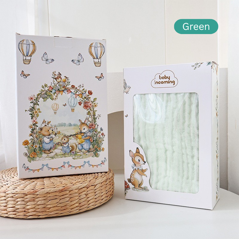 6-Layer Bamboo Cotton Baby Blanket | Ultra Soft & Absorbent Muslin Swaddle Blanket | Breathable Newborn Receiving Blanket | thumbnail