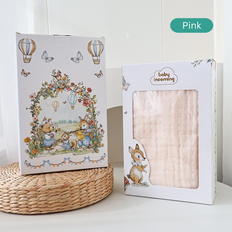 6-Layer Bamboo Cotton Baby Blanket | Ultra Soft & Absorbent Muslin Swaddle Blanket | Breathable Newborn Receiving Blanket | thumbnail