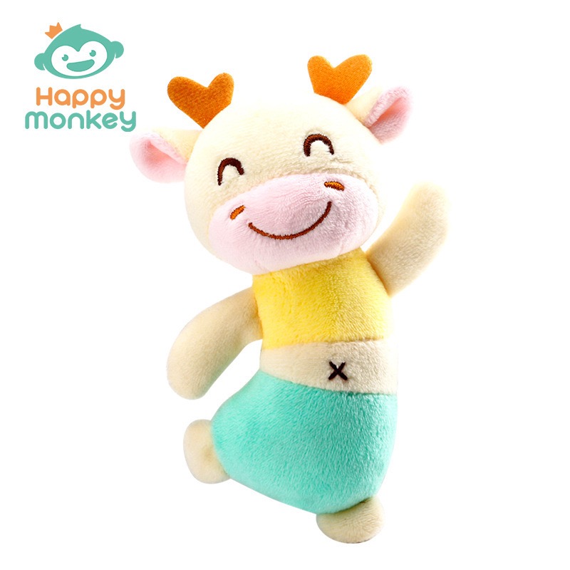 Happy Monkey Dancing Rattle | Baby Hand Rattle Squeaky Toy | Cute Animal Sensory Toy for Infants & Toddlers thumbnail