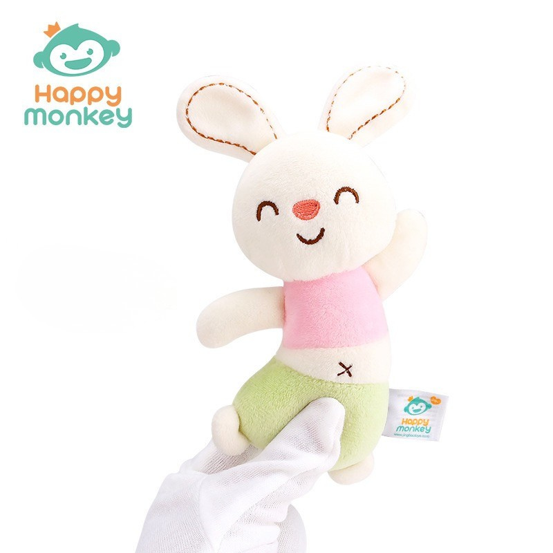 Happy Monkey Dancing Rattle | Baby Hand Rattle Squeaky Toy | Cute Animal Sensory Toy for Infants & Toddlers thumbnail