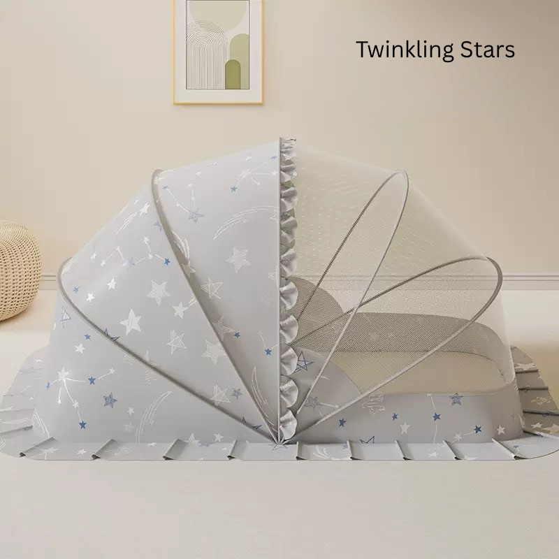 Foldable Baby Mosquito Net | Tool-Free Pop-Up Mosquito Tent | Portable Baby Bed Canopy for Newborns & Infants thumbnail