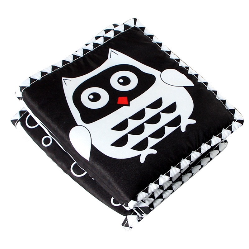 Black & White Baby Cloth Book | High Contrast Sensory Soft Book for Newborns | Early Visual Development & Crinkle Activity Toy thumbnail