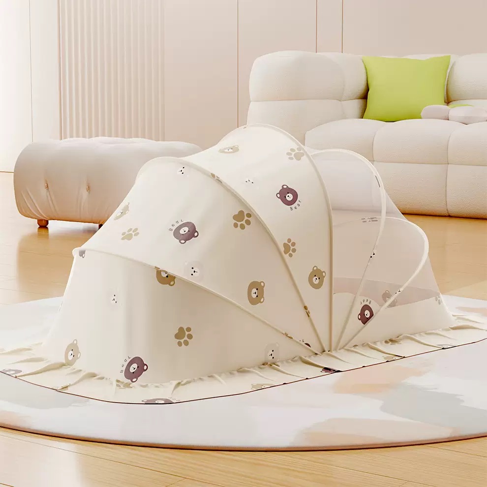 Foldable Baby Mosquito Net | Tool-Free Pop-Up Mosquito Tent | Portable Baby Bed Canopy for Newborns & Infants thumbnail