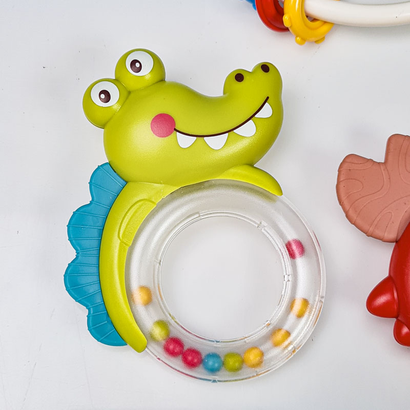 Baby Rattle Toy | Cute Crocodile & Lion Design | Handheld Sound Rattle for Newborns & Infants | Sensory & Grasping Toy 0+ thumbnail