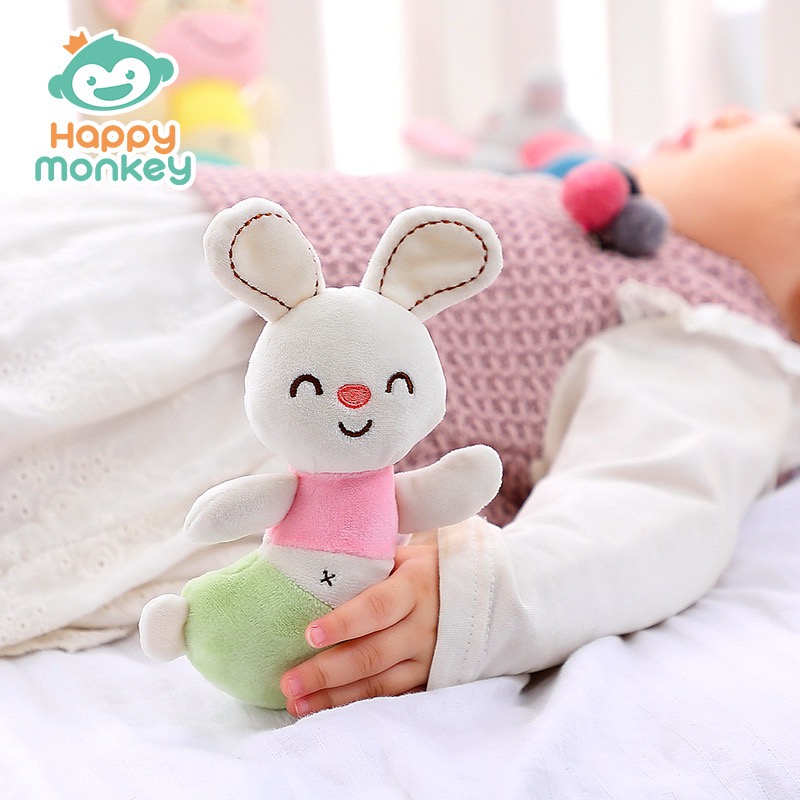 Happy Monkey Dancing Rattle | Baby Hand Rattle Squeaky Toy | Cute Animal Sensory Toy for Infants & Toddlers