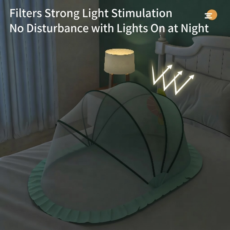 Foldable Baby Mosquito Net | Tool-Free Pop-Up Mosquito Tent | Portable Baby Bed Canopy for Newborns & Infants thumbnail