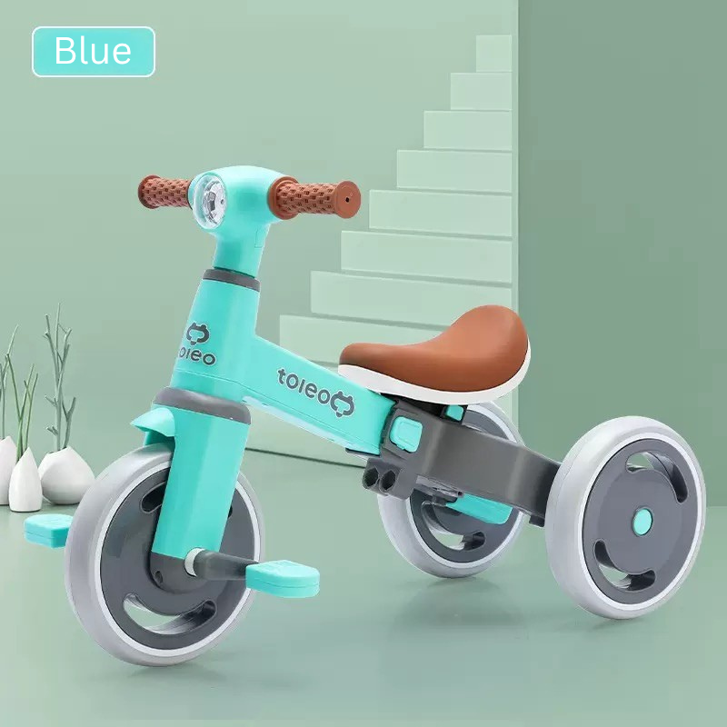 Baby Tricycle Balance Bike & Slide Ride-On | Convertible Toddler Bicycle with Detachable Pedals | Non-Slip Wheels | thumbnail