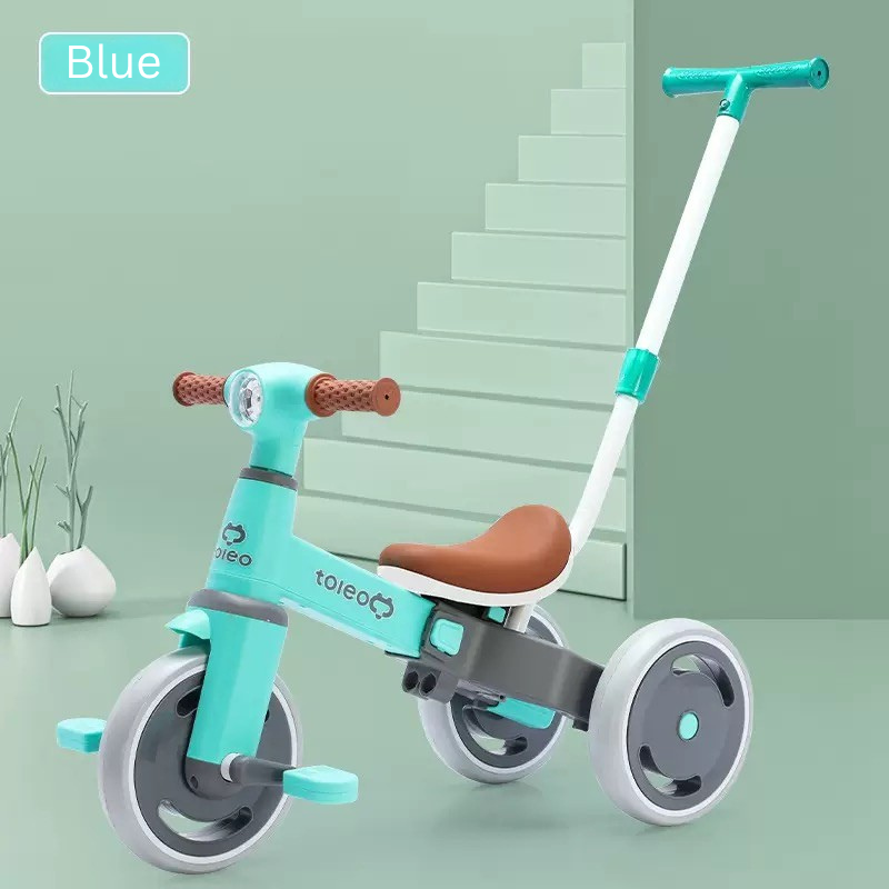Baby Tricycle Balance Bike & Slide Ride-On | Convertible Toddler Bicycle with Detachable Pedals | Non-Slip Wheels | thumbnail